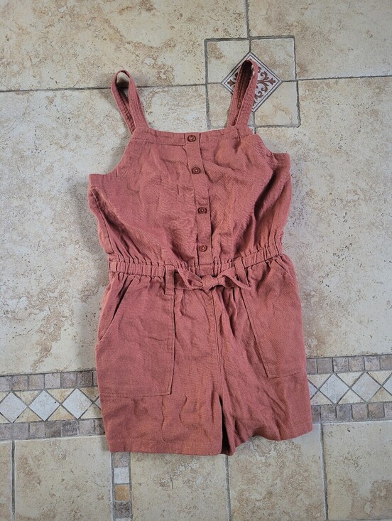 Old Navy Other - Old Navy Rust Button-Front Girls Romper
